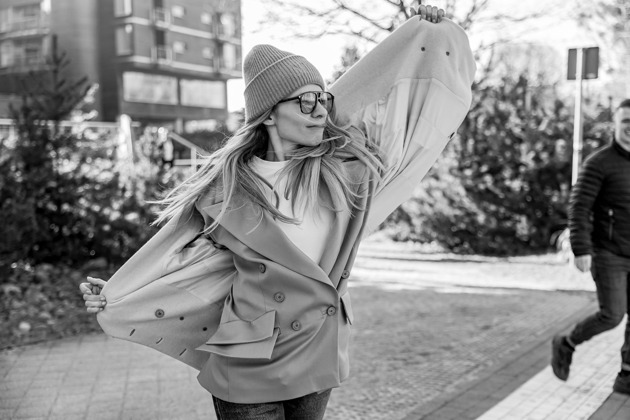 Ewelina Sasin — sesja lifestyle, fotografia czarno-biała